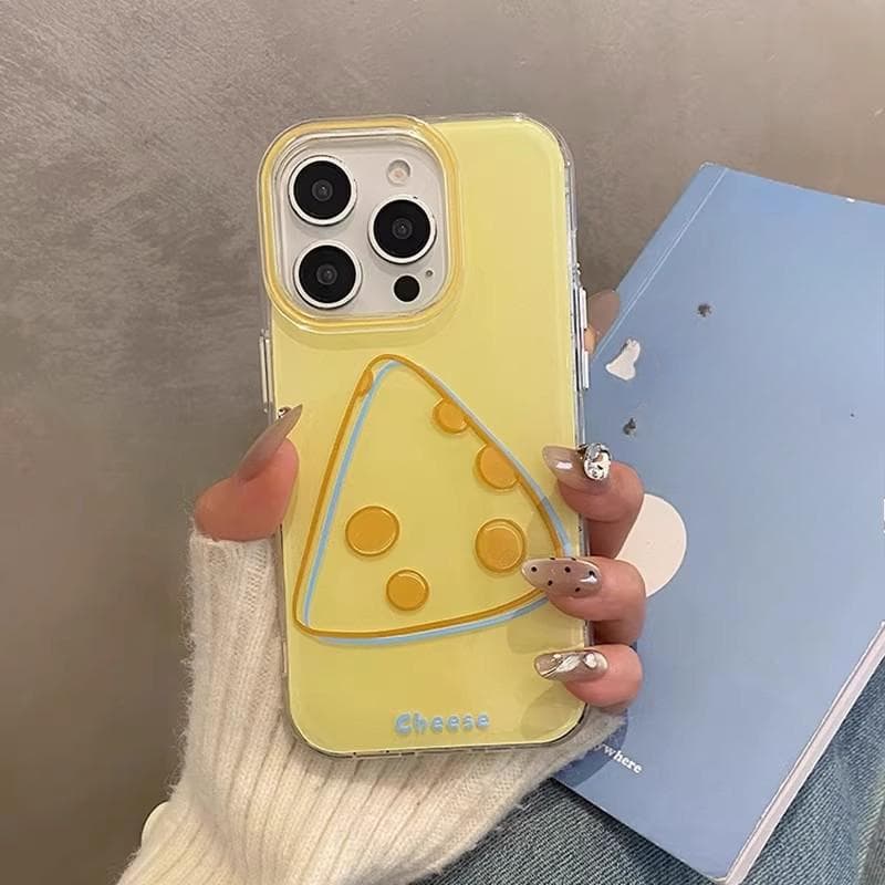 Simple Lines Yellow Cheese Suitable for IPhone 15 Mobile Phone Case Apple 16 Protective Case 14 with Pendant 13 iPhone XSMAX