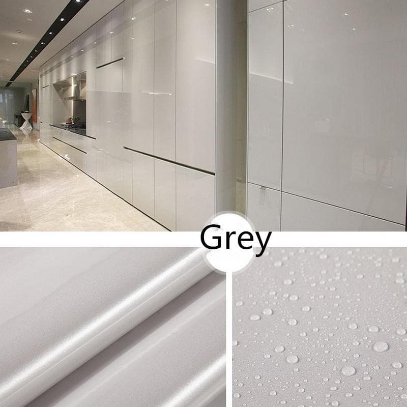 Self Adhesive Thick Furniture Renovation Bathroom Kitchen Cabinet Countertop Wall Sticker grey