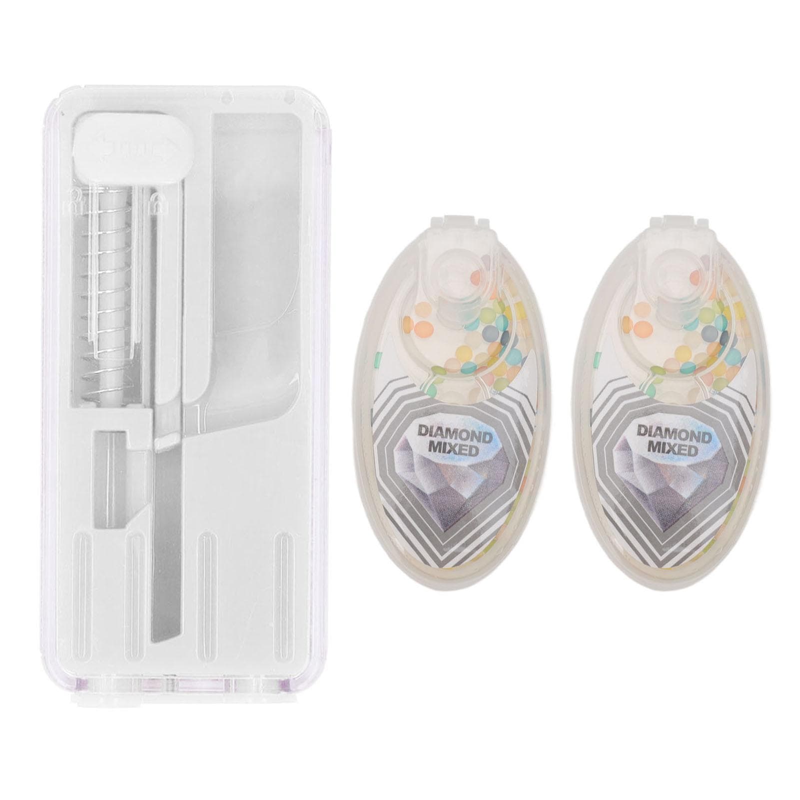 Cigarette Burst Capsule Box ABS One Hand Operation Cigarette Flavor Bead Holder for Smoking white