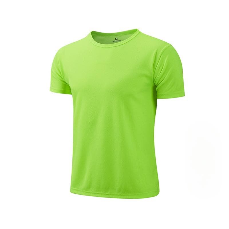 Summer Round Neck T-shirt Quick Dry Clothes Work Clothes Short-sleeved T-shirt M green
