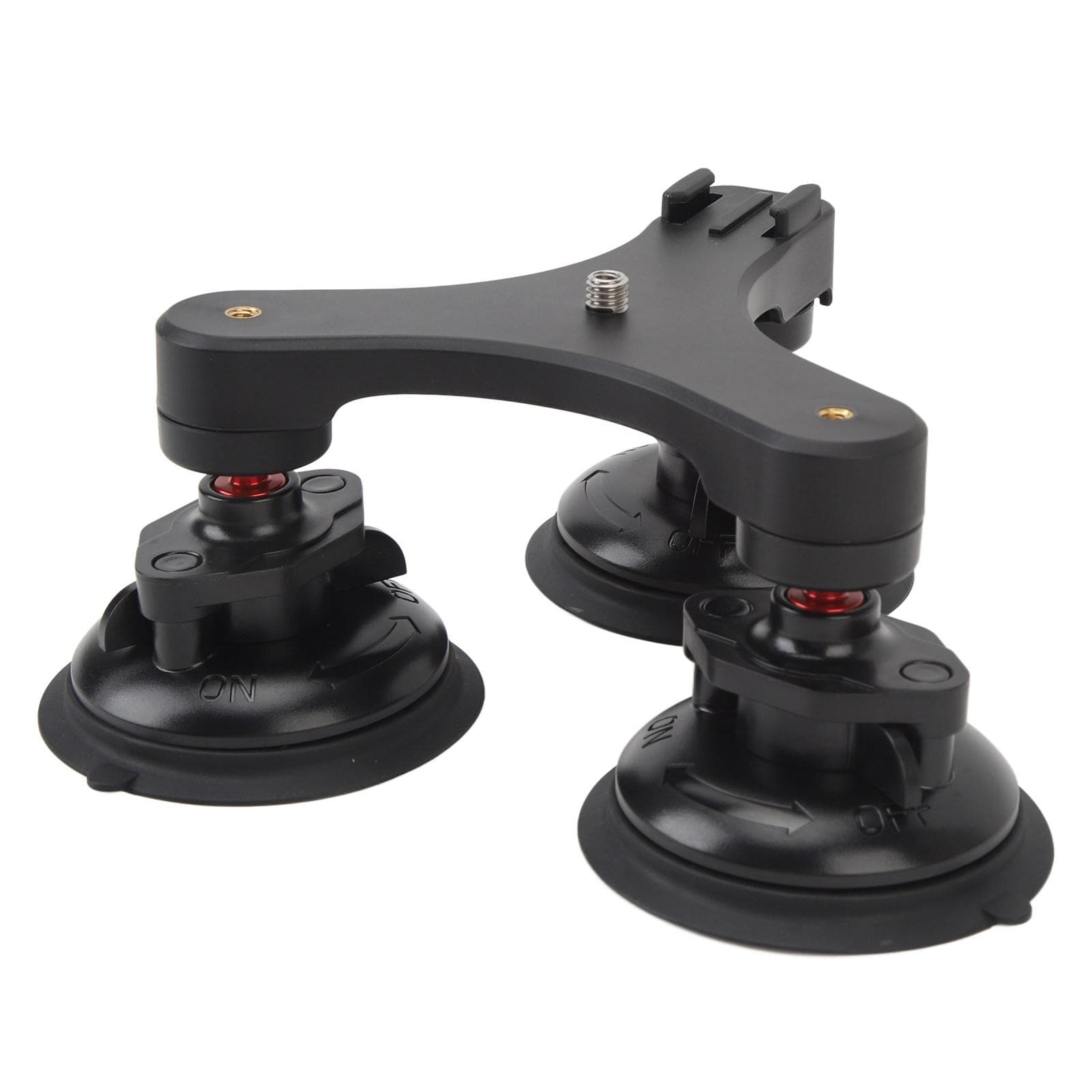 Car Suction Cup Camera Holder 360 degrees Ball Head 14inch Thread Triple Cup Camera Suction Mount for