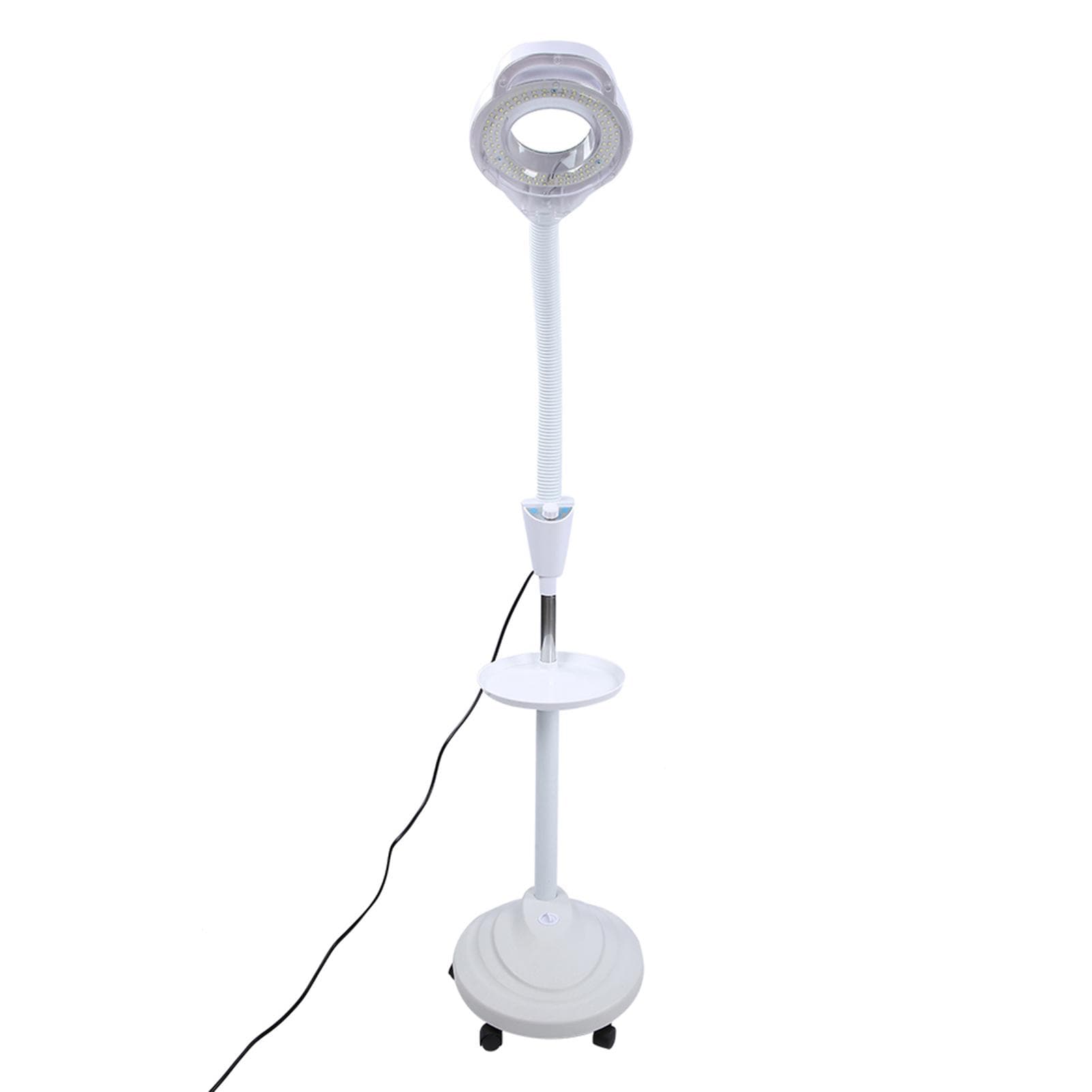 LED Cold Light Height Adjustable 8X Magnifying Stand Lamp Tattoo Beauty Light Salon Use US Plug