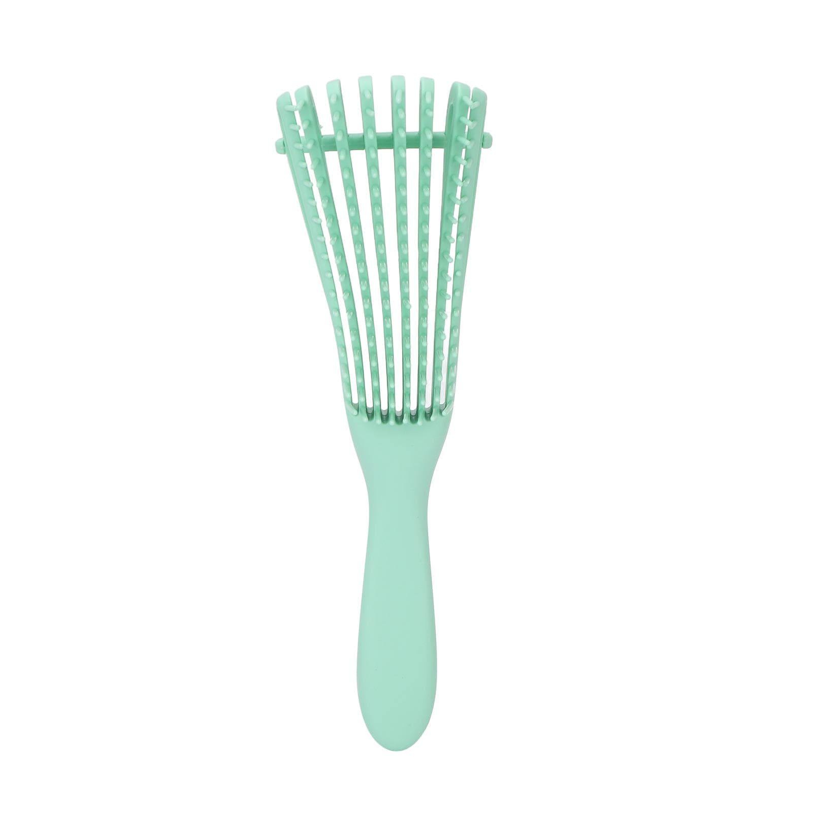 Detangling Brush Convenient Practical Safe Reliable Matte Handle Compact Portable Hairdressing Tool green