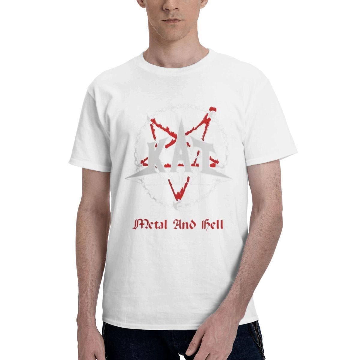 Kat Metal And Hell O Neck 100% Cotton Casual Breathable Confortable T-Shirt New In Tops And T-Shirts Men T-Shirt XXXL white