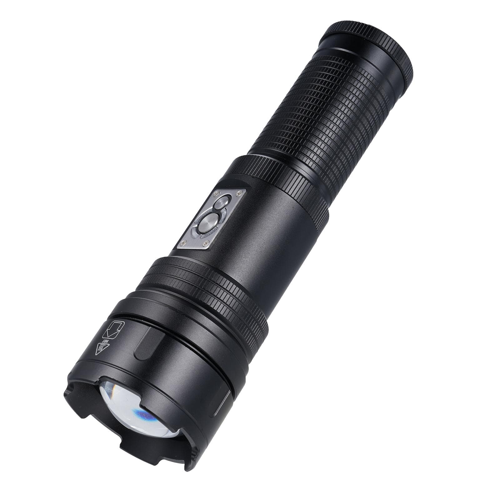 Outdoor Multi-functional Portable Household Flashlight Rechargeable Torch Main Light with 4 Modes + black