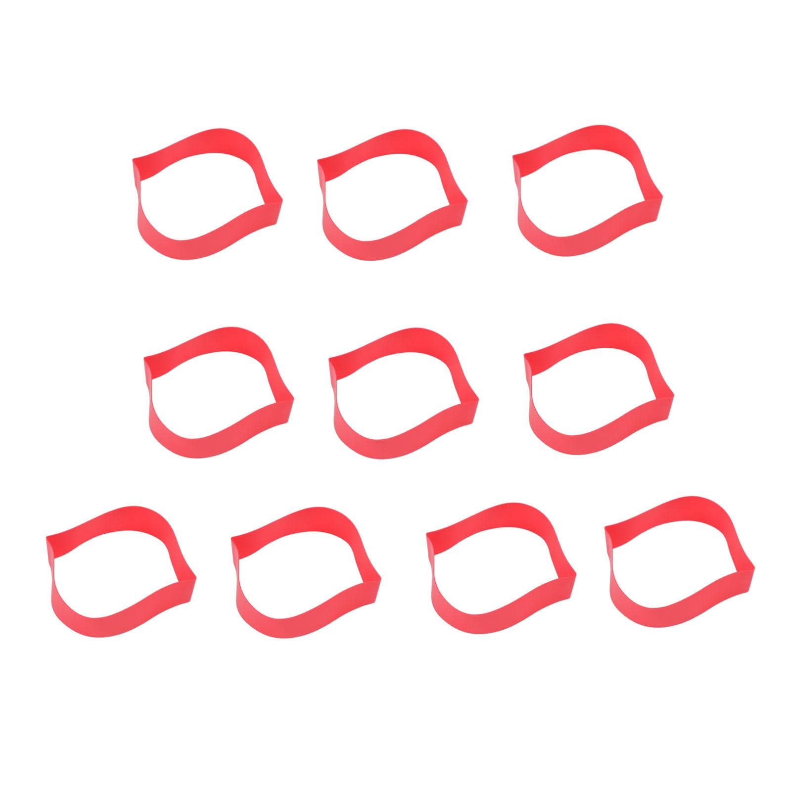 10 Pcs Chair Bands for Kids Feet Flexible TPE Stretchy Desk Bands for Classroom Chairs Black (1.2mm red