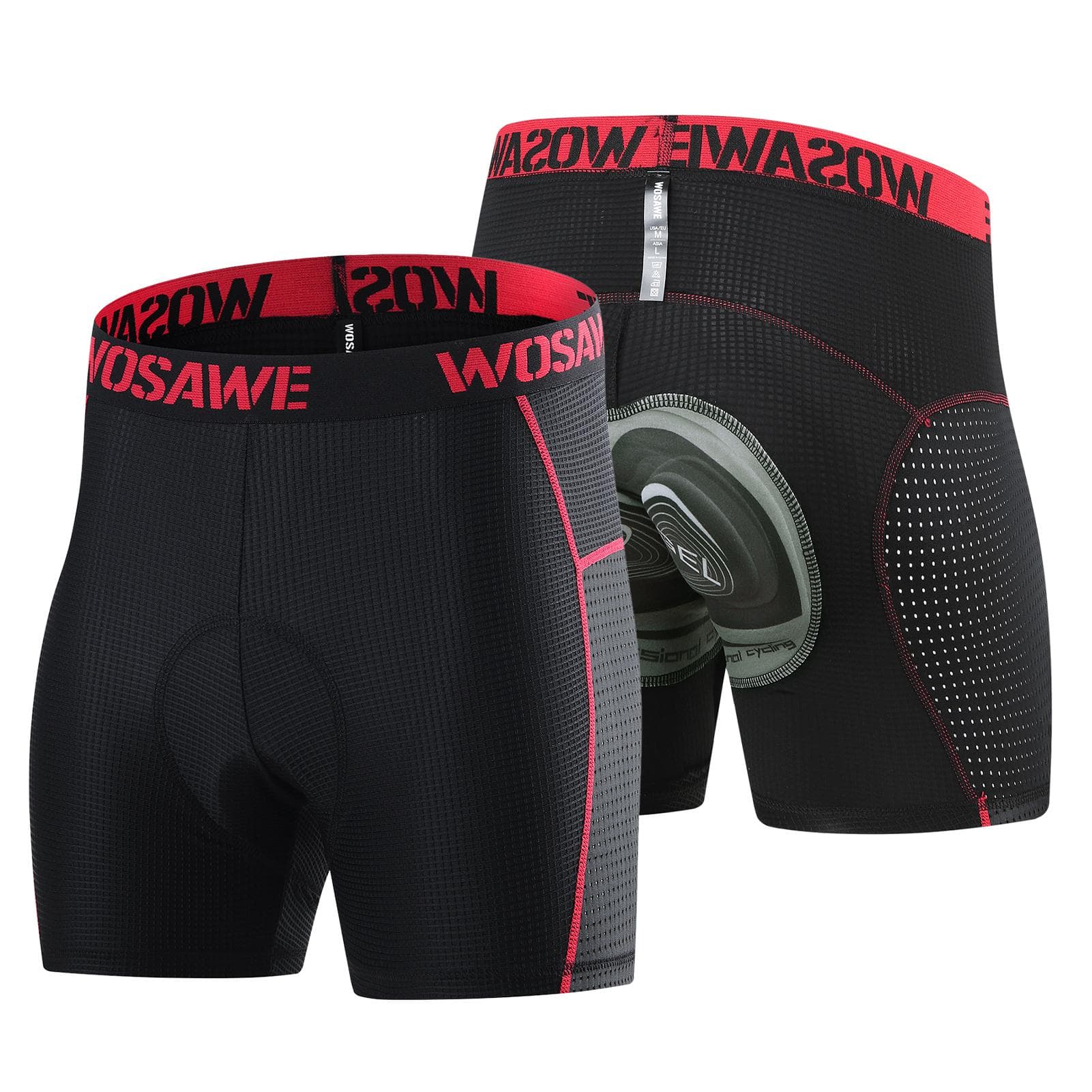 Men Cycling Underwear Shorts Breathable Mesh Cycling Gel Pad Shorts Bicycle MTB Road Bike Riding XXL