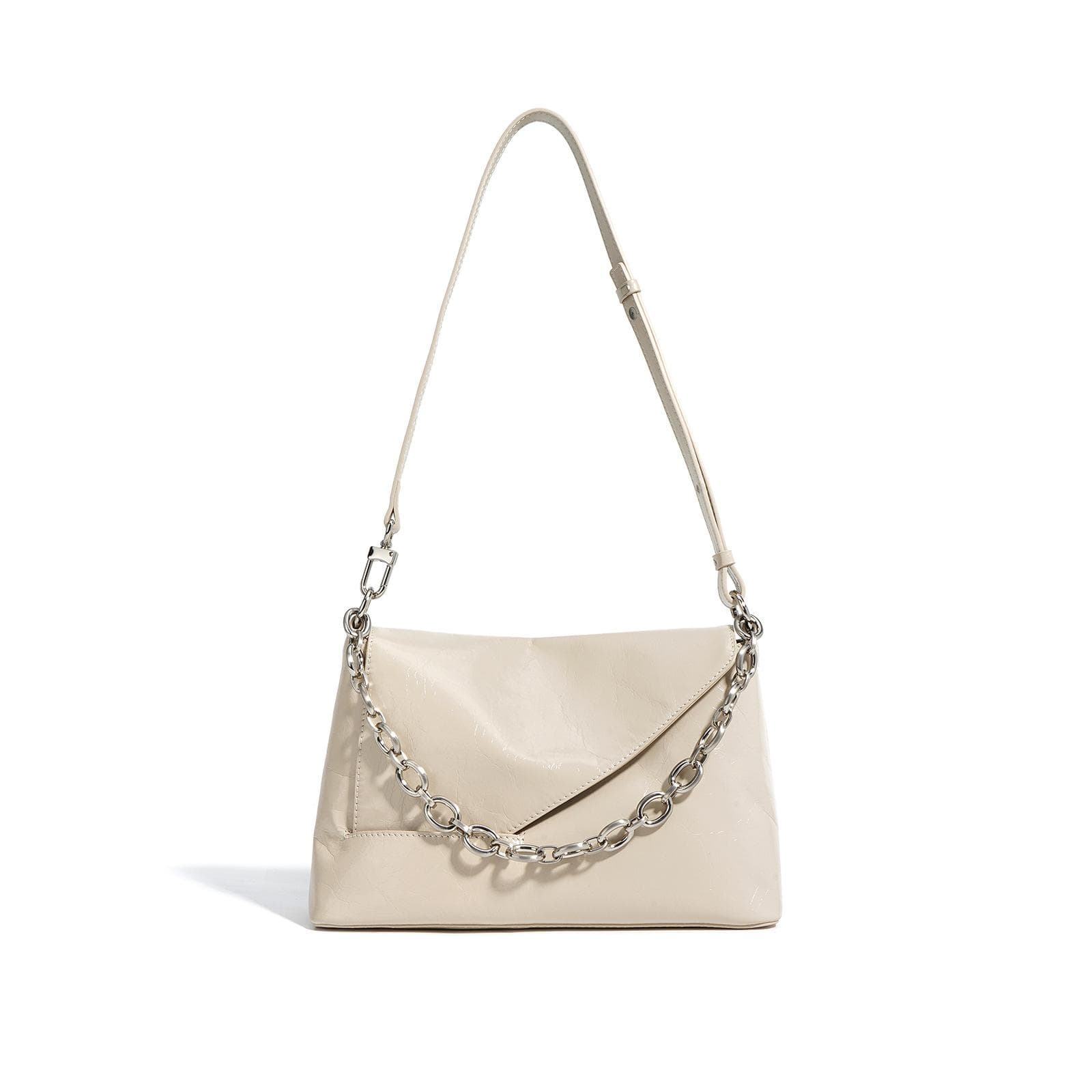 Versatile Ins Retro Head Leather Square Women's Bag High-end Simple Zipper Single Shoulder Crossbody Bag