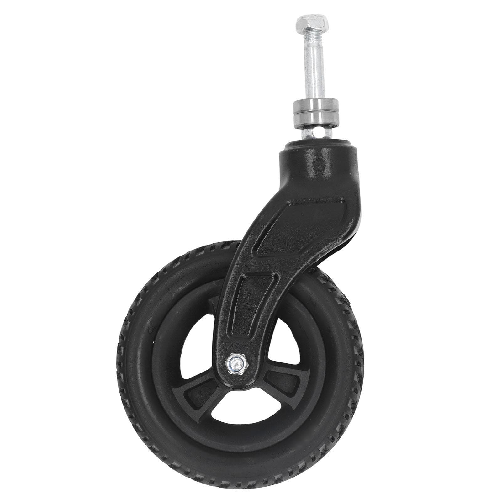 6in Wheelchair Tire Universal PU Hub PVC Tire Steel Strong Bearing Wheelchair Front Castor Wheel