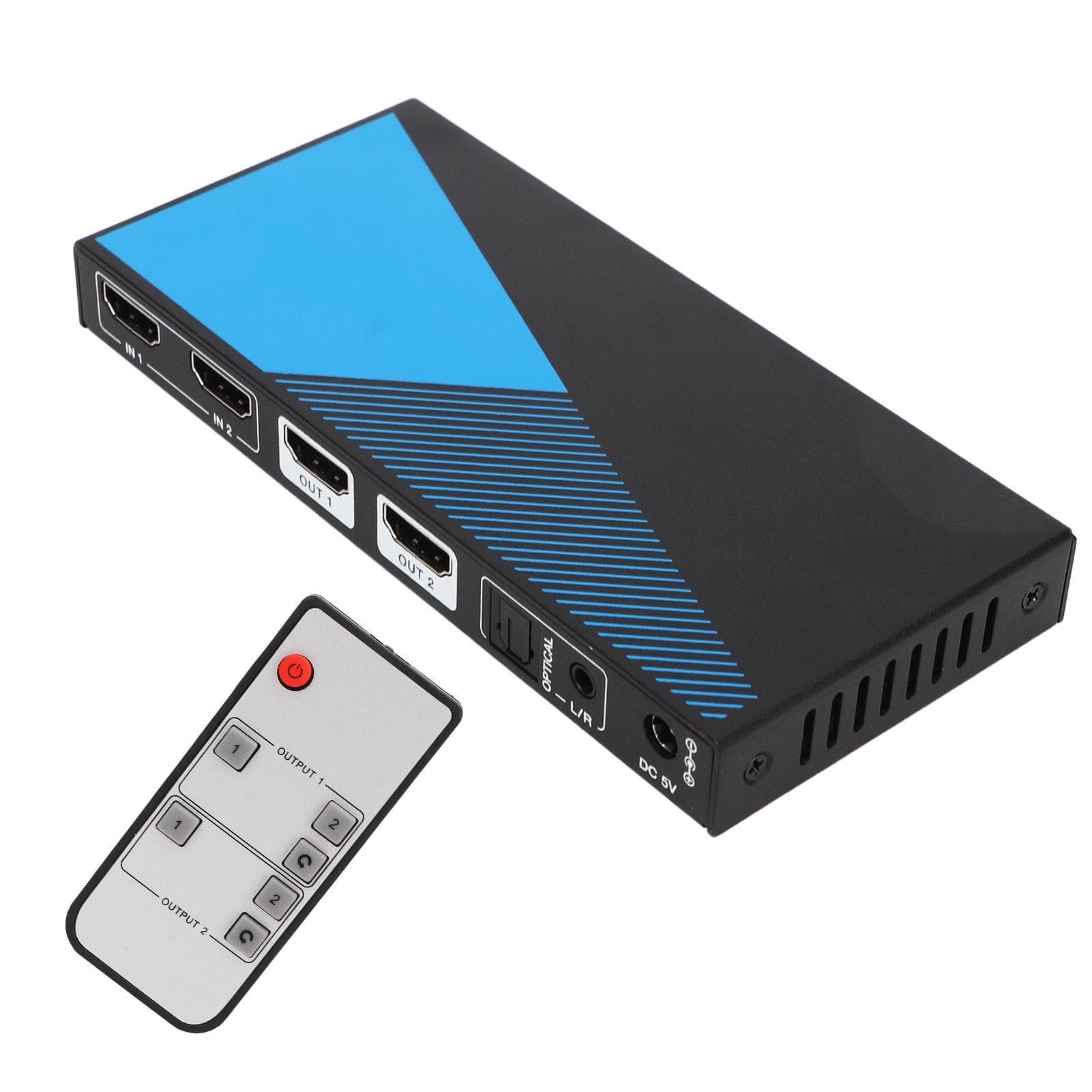 HD Multimedia Interface Switcher EDID Management 40Gbps 8K At 60Hz 2x2 Video Switcher with Remote EU Plug