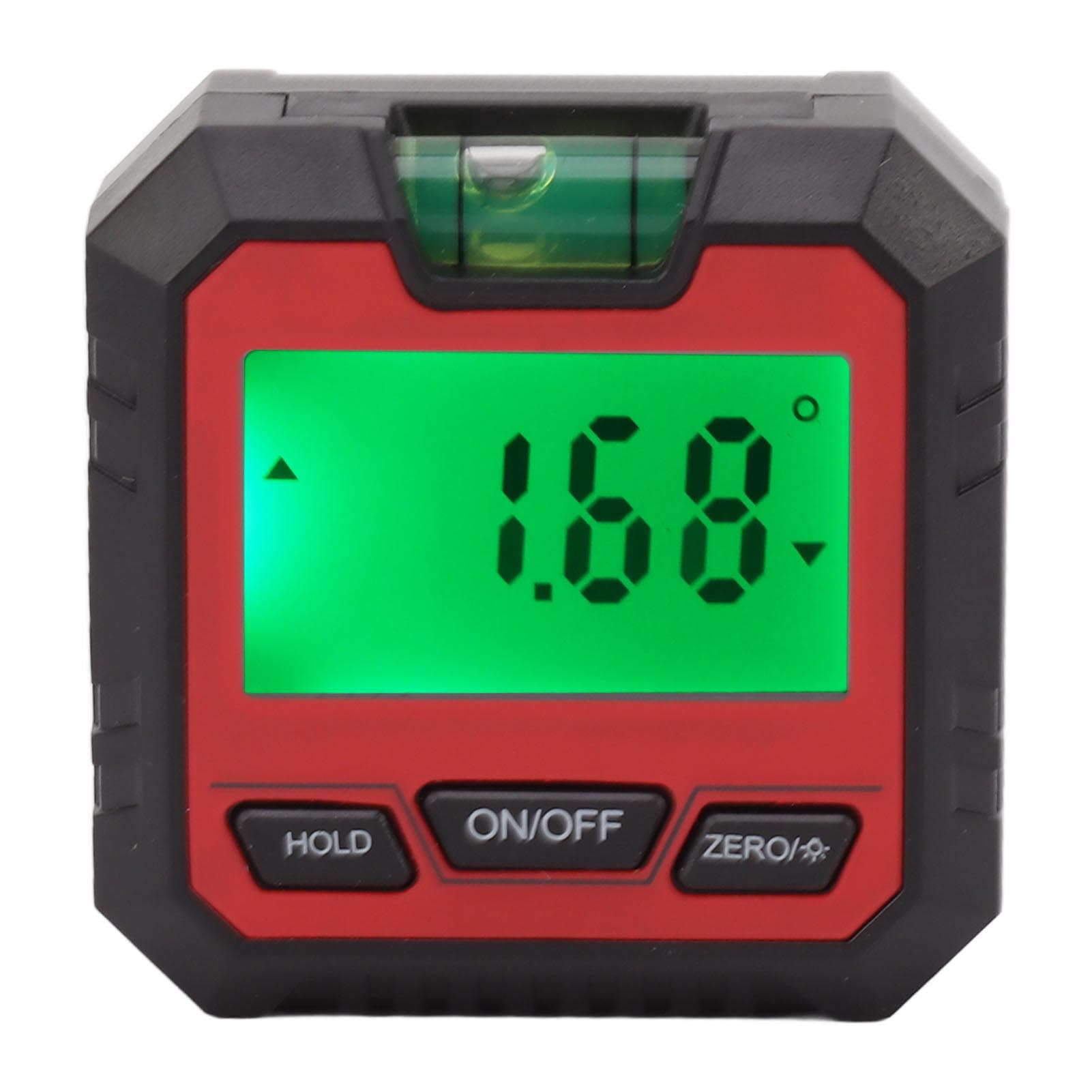 Digital Angle Gauge Protractor ABS Mini Digital Level Box Angle Finder Gauge Meter with Magnetic red