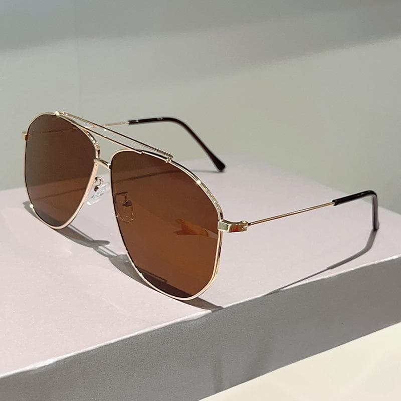 New Oversized Sunglasses Women Men Vintage Pilot Designer Sun Glasses Big Frame Mirror Retro Fashion 1PC