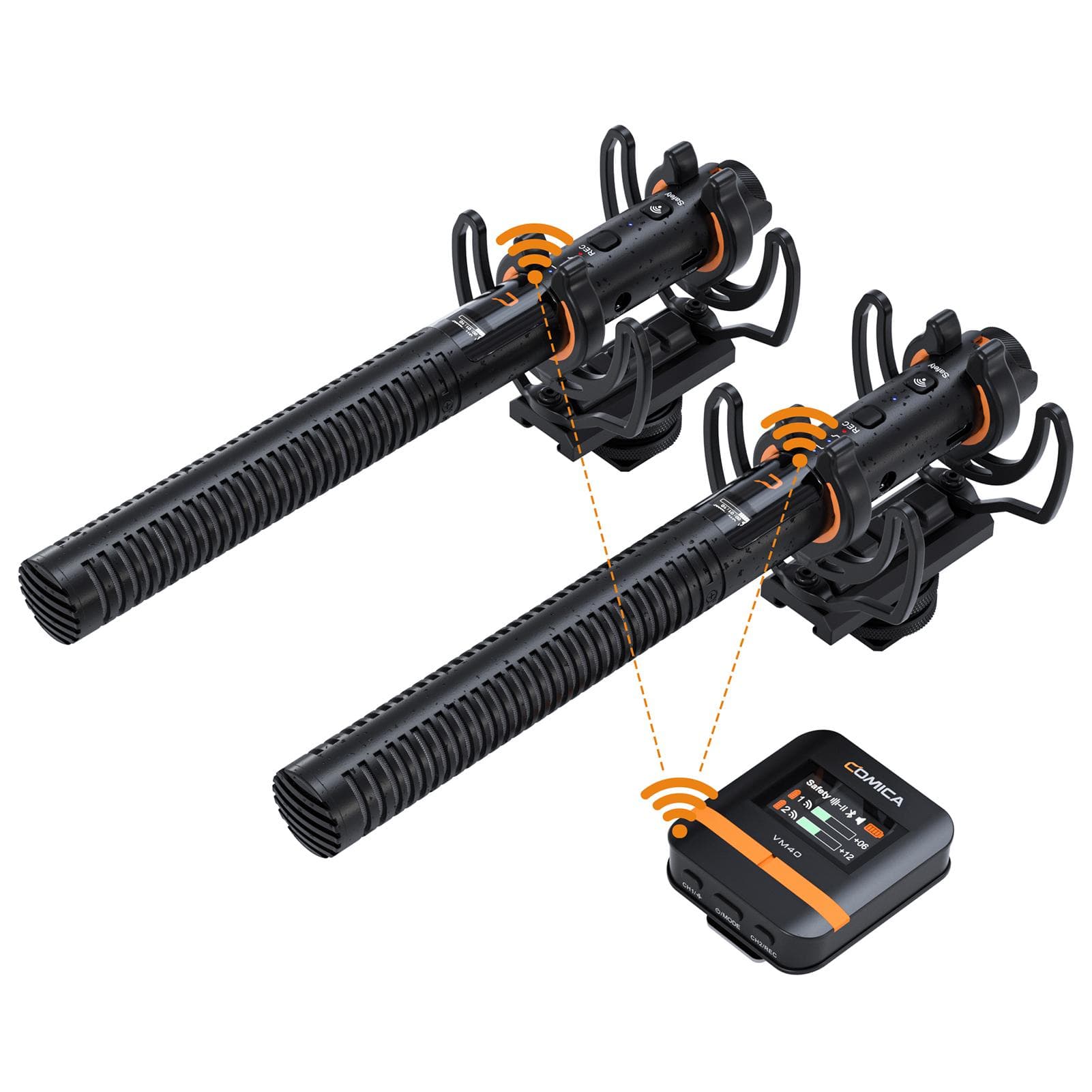 COMICA VM40 COMBO One-Trigger-Two 2.4G Wireless Microphone 48K/32bit Dual-Channel Super-Cardioid VM40 COMBO