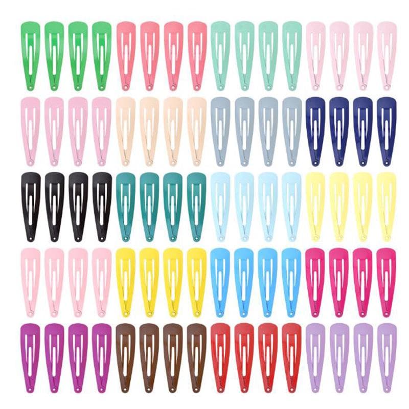 20Pcs/Set Candy Color Snap Hair Clips Barrettes Girls Hairpins Hair Accessories