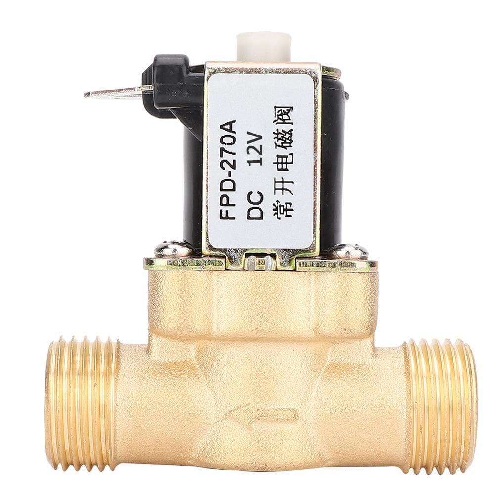 G12 Normally Open Brass Solenoid Electromagnetic Valve Water Inlet Switch (DC12V)