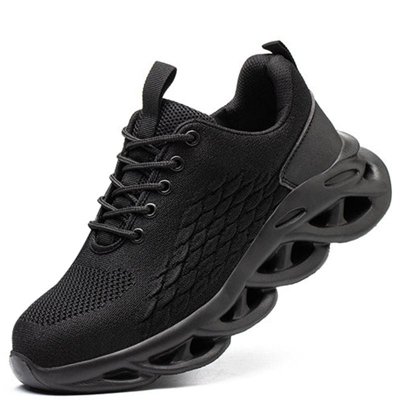 Mesh Work Sneakers Steel Toe Cap Work Safety Boots Comfort Men Boots Anti-puncture Safety Shoes Men Footwear 45 black