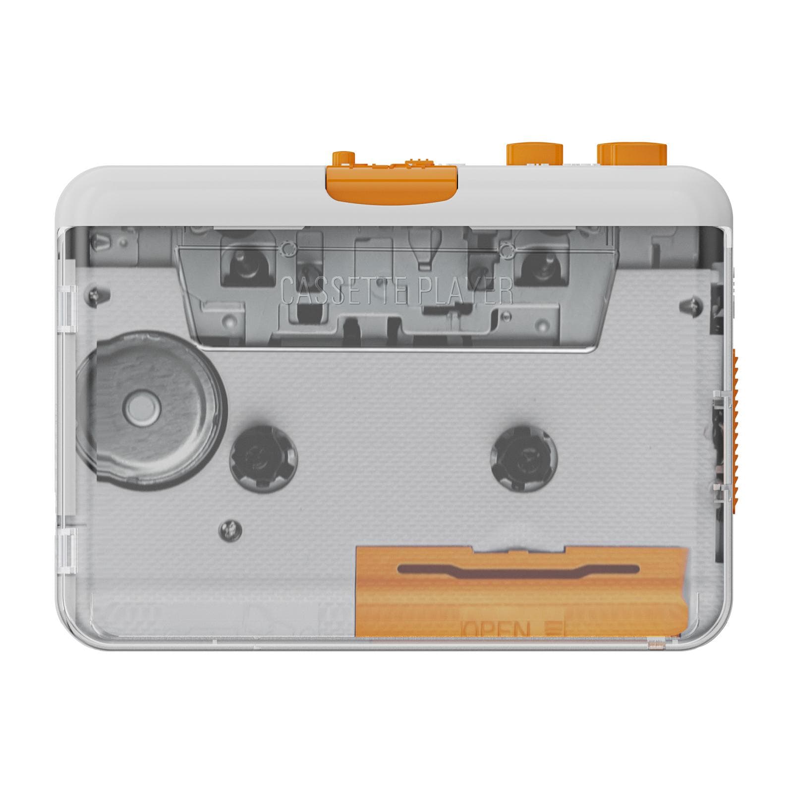Portable Tape Player USB Cassettes Recorder Cassette to MP3 / CD Converter via USB Compatible with white