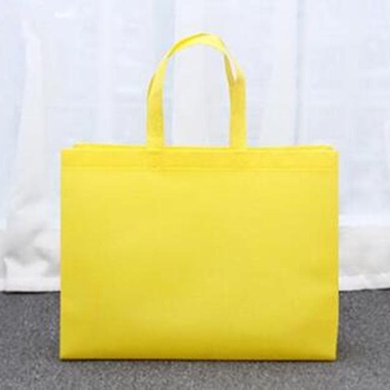 Women Foldable Shopping Bag Reusable Eco Large Non woven Shoulder Bags Cloth Bags yellow