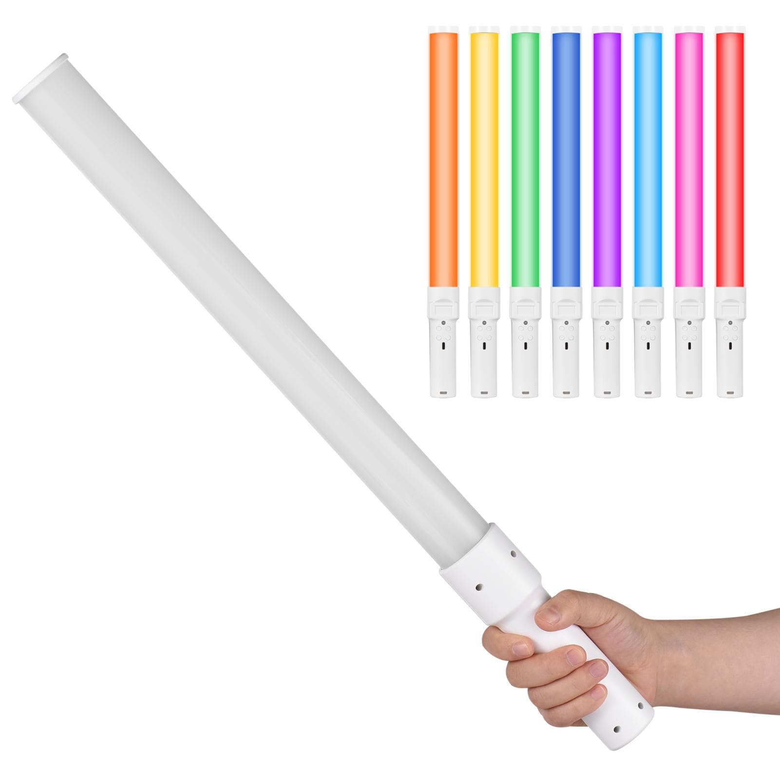 Andoer D2 Handheld RGB Light Tube LED Video Light Wand 2500K/5500K/8500K Dimmable 7 Colorful Light white