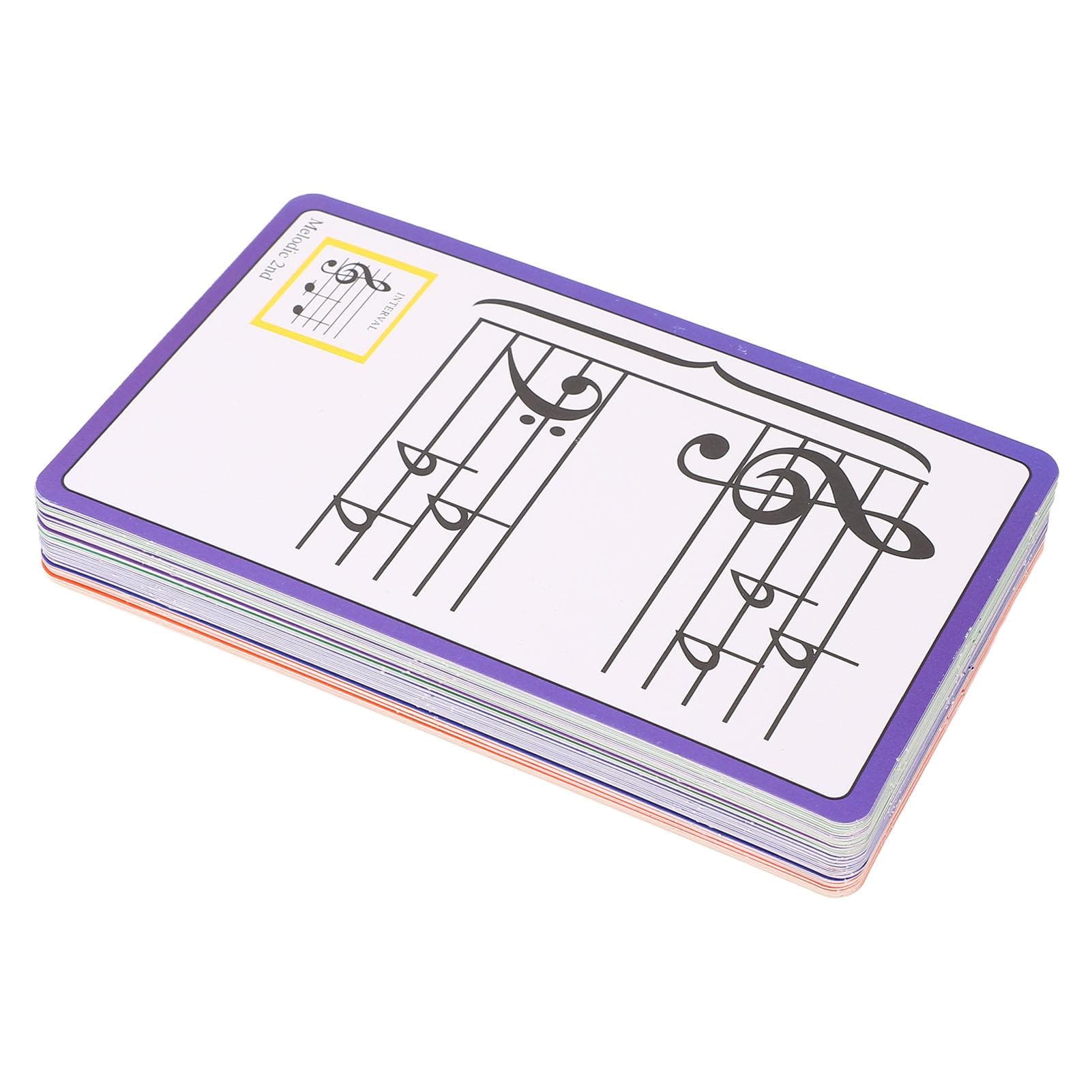 50 Pcs Music Flash Cards Color Coded Double Sided Piano Note Flash Cards for Learning