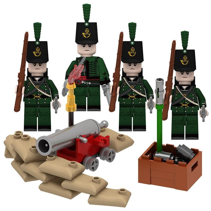 Napoleon British Medieval Naval Artillery Trenches Small Scene Building Blocks Toy
