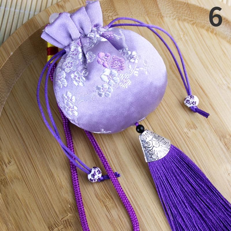 Temperament Sachet Fashion Retro Brocade Hanfu Accessories Car Hanging Decoration Portable Chinese Vintage Jewelry Storage Bags purple