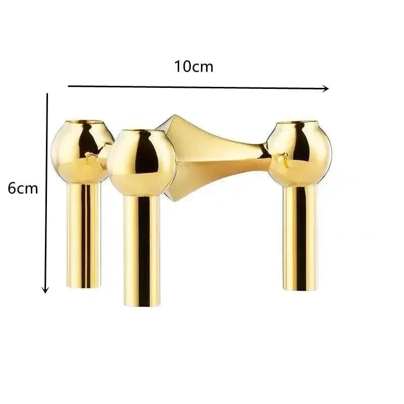 Metal Molecular Structure Candle Holder Nordic Silver Candlestick Centerpiece Living Room Decoration Gift Home Decore Candelabra gold