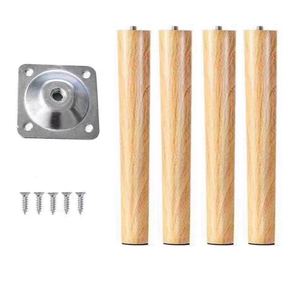 4Pcs Oblique/Vertical Style Furniture Feet 30-60cm Cabinet Legs Solid Wood Furniture Legs Household 40cm-Vertical Style
