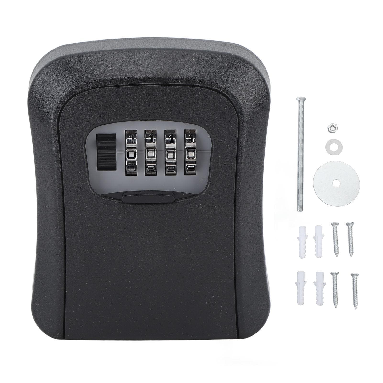 Key Lock Box ABS and Alloy Waterproof 5 Key Capacity Key Safe Lock Box with Sliding Guard for