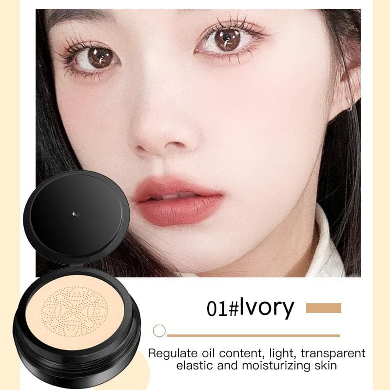 Hot Snail Collagen Air Cushion BB CC Cream Mushroom Head Brightening Moisturizing Concealer Waterproof Foundation Cosmetic Makeup 01 Ivory
