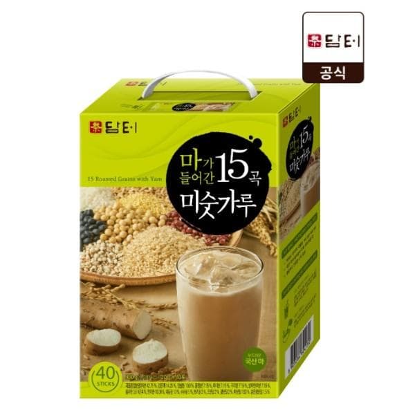 [Damteo] 15-grain misutgaru Chinese Yam/black beans/Granola/Superfood, Korean essential health food Chinese Yam 1Box (40sticks) 800g