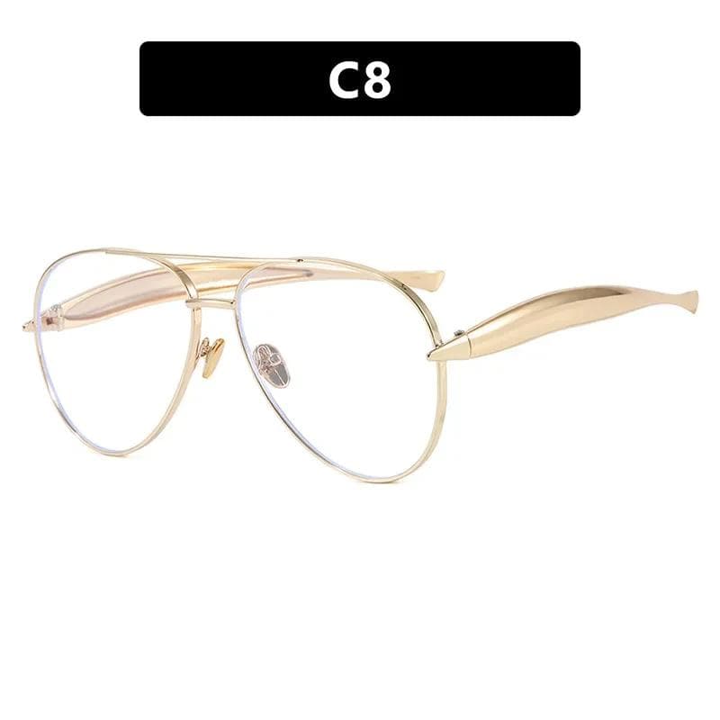 Premium Metal Round Thick Frame Sunglasses UV400 Protection Fashion Famous Style Women Spectacles Casual