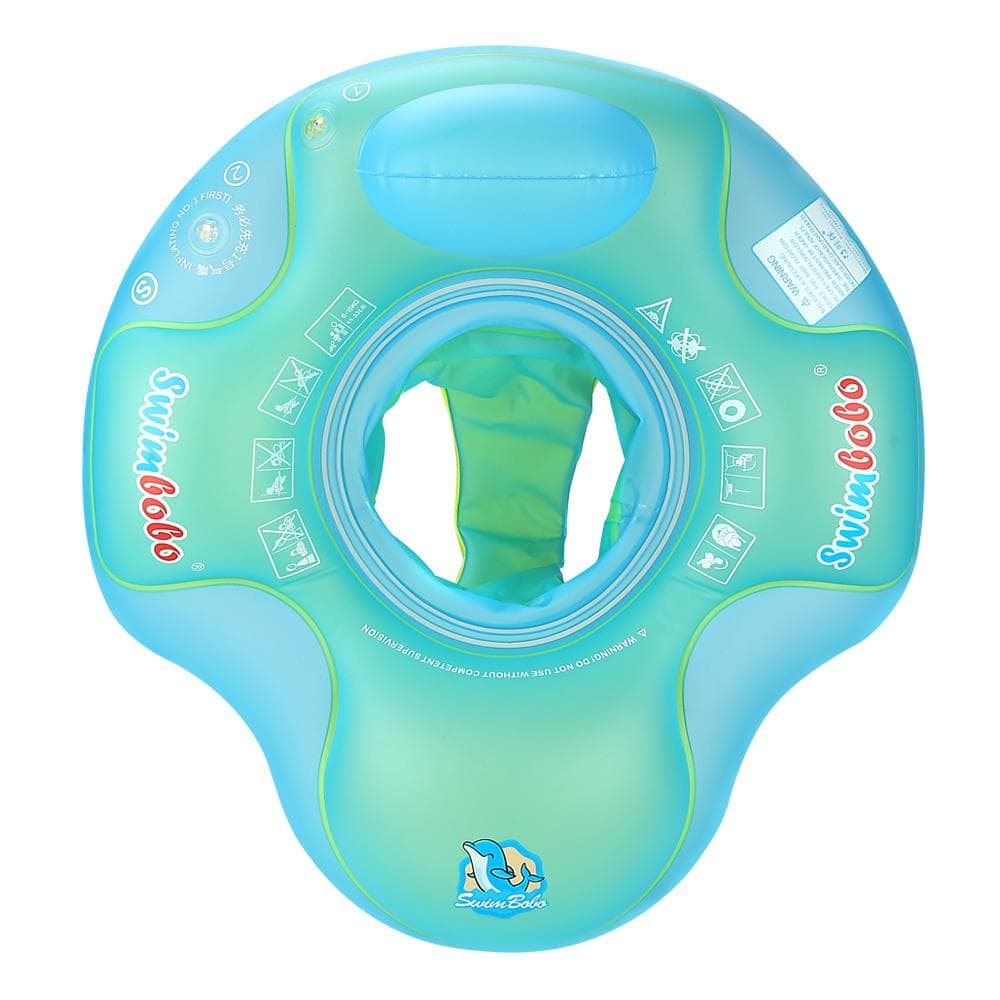 Swimbobo Cute Baby Pool Float Inflatable Baby Swim Float Baby Swimming Float Ring Toddler Pool blue