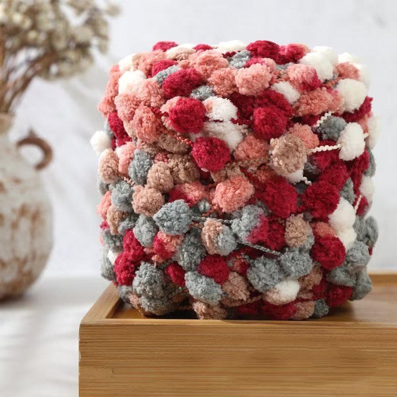 100g/roll Snowball Wool Colorful Thick Ball Yarn Rainbow Velvet Polyester Yarn