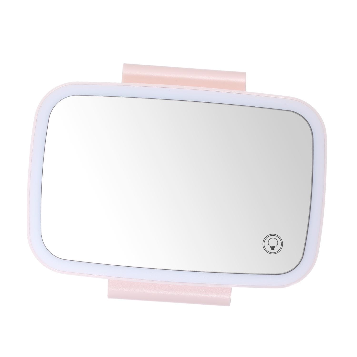 Car Sun Visor Mirror with LED Lights Makeup Sun-shading Cosmetic Mirror Adjustable Vanity Mirror pink