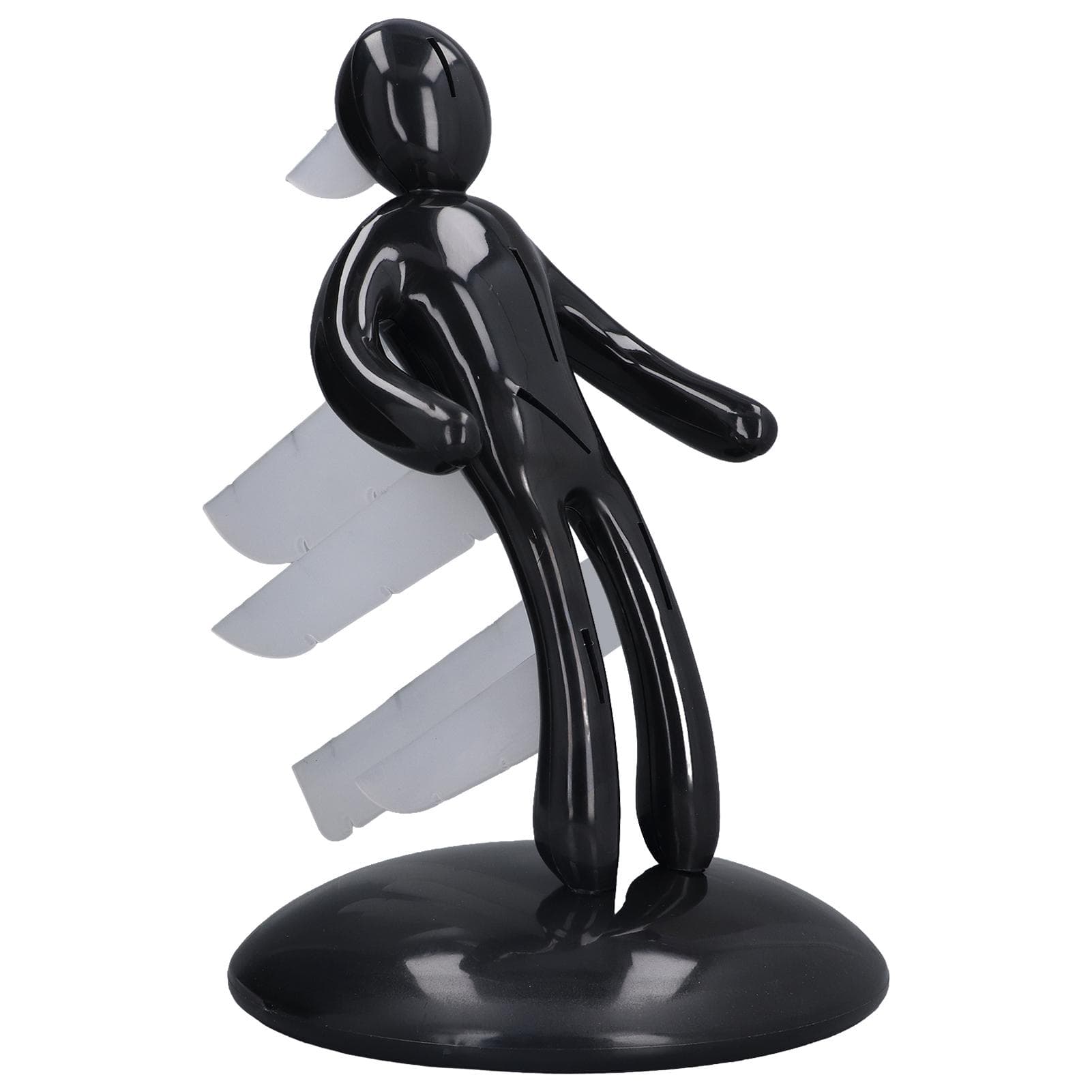Black Human Body Knife Holder Plastic Knife Block Hollow Stab Body Knife Block for Kitchen