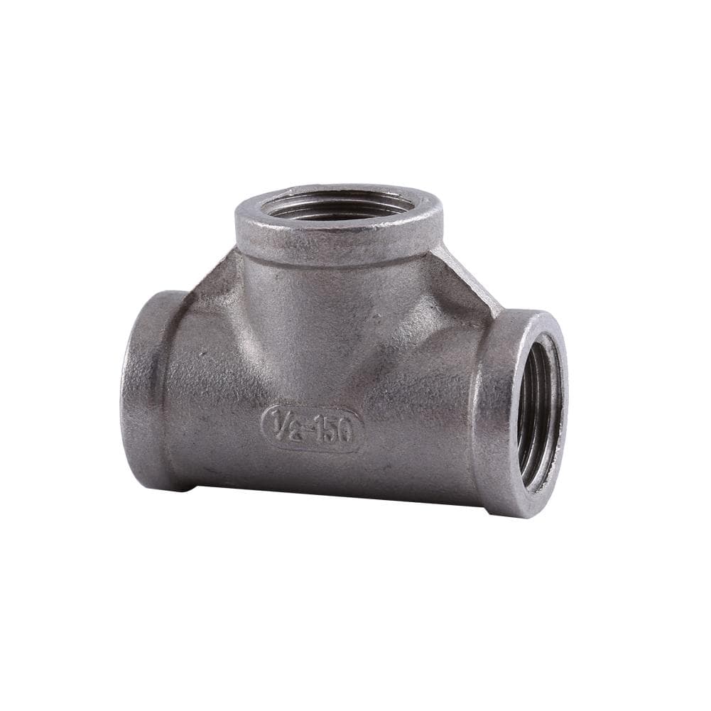 Brand New Tee 3 way Female Threaded Pipe Fittings Stainless Steel SS 304 (12 52mm )