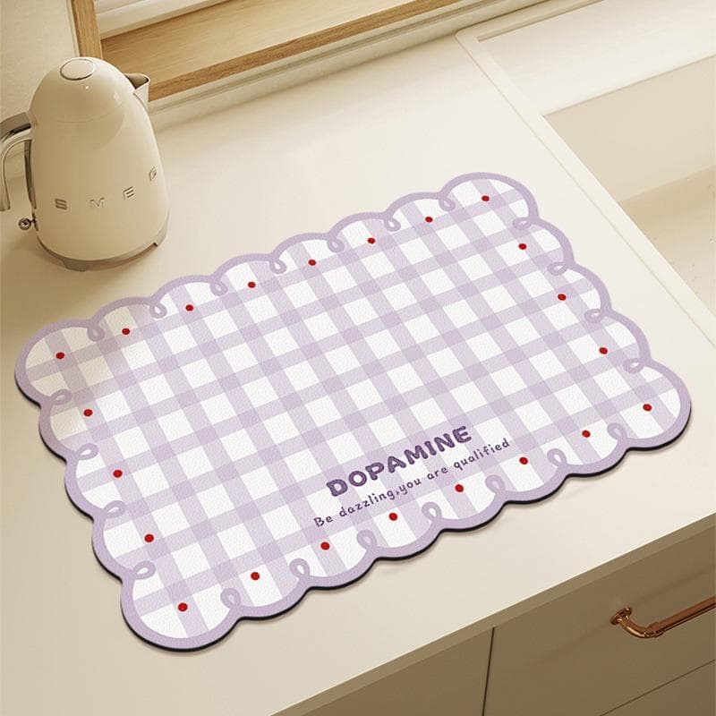 Small Clean Fresh Air Absorbent Kitchen Drain Mat Household Insulated Table Counter Counter Quick-drying Non-slipPlacemat 30x40 cm