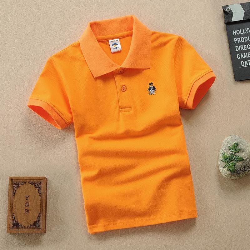 Summer Kids T-shirt Toddler Boys Tees Casual Short Sleeve Polo T Shirt Tops 12/120cm