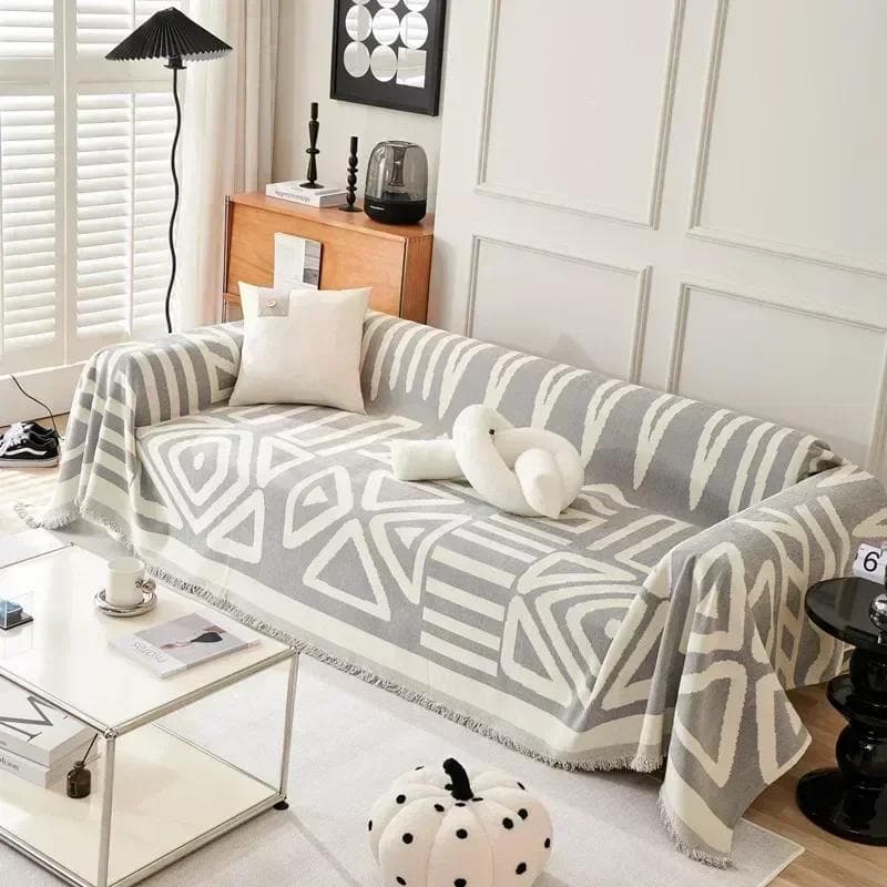 Nordic Chenille Sofa Throw Blankets Outdoor Camping Picnic Large Blanket Leisure Beach Towel White Travel Rug Tassels Linen Home 180x90cm S
