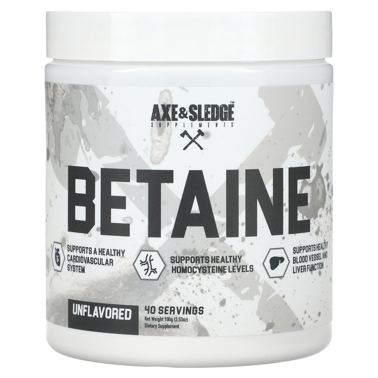 Ax & Sledge Supplements, Basic, Betaine, Unflavored, 3.53 oz (100 g)
