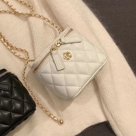 Small Shop Secret Garden Camellia Diamond-shaped Chain Box Small Bag for Women Mini Single-shoulder Crossbody Bag