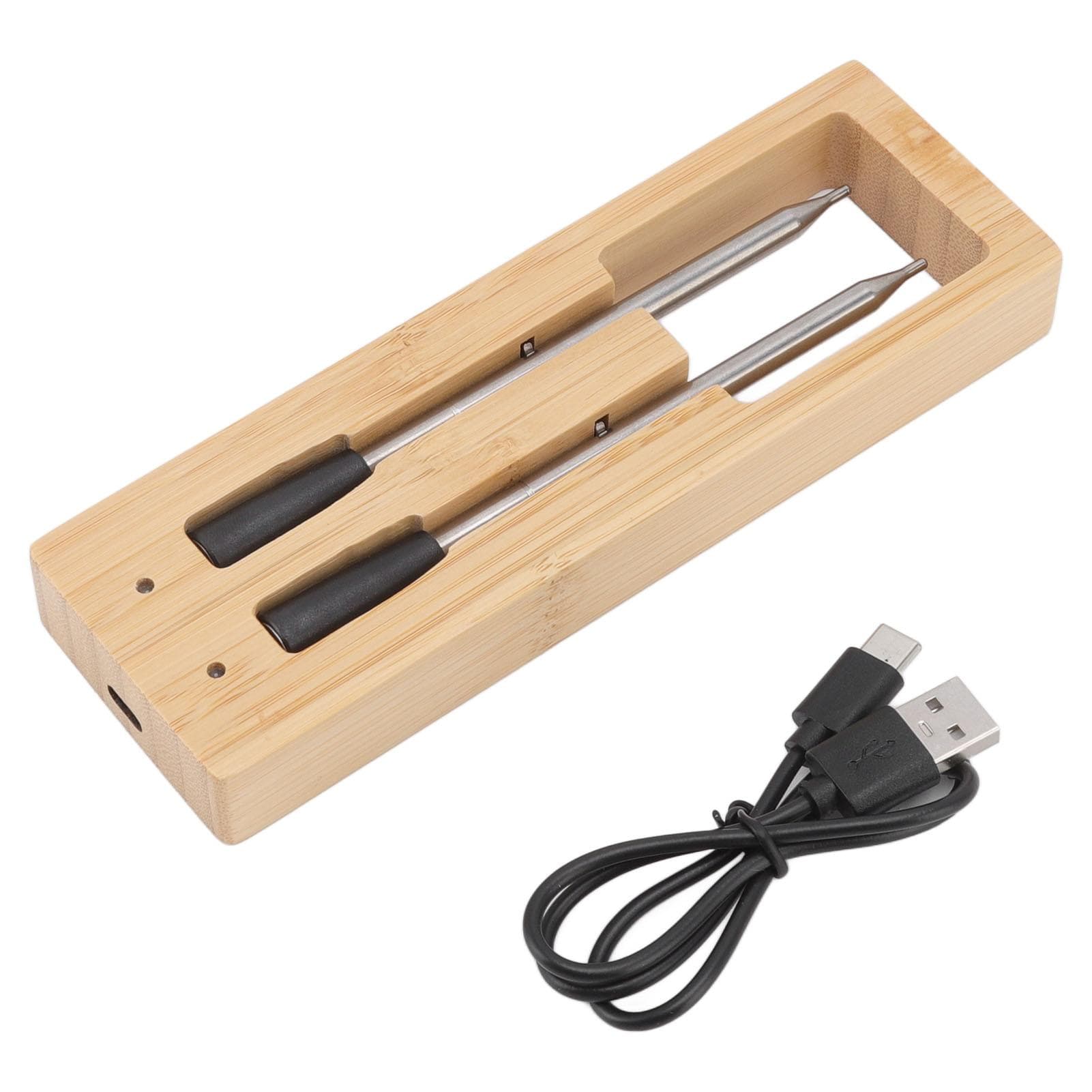 Wireless Meat Thermometer Smart Design USB Power Multifunction Wireless BT Smart Meat Thermometer
