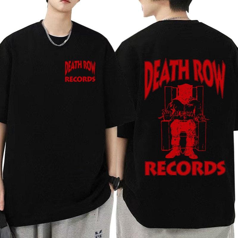 Death Row Records T Shirt Men Women Cotton High Quality Aesthetic T-shirt Tupac 2pac Vintage Hip Hop T-shirt Harajuku Streetwear XXL