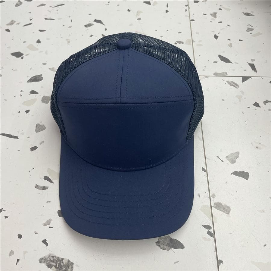 Unisex Baseball Cap For Men Women Mesh Curved Brim Trucker Hat Unisex Outdoor Leisure Sport Sun Hats Gorras Adult Dark blue