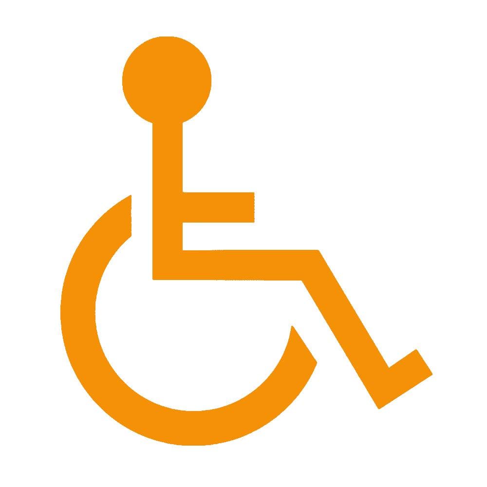 Handicap Symbol Stickers Car Decals Disability Sign For Cars PET Self Adhesive 11.2cm by 10cm yellow