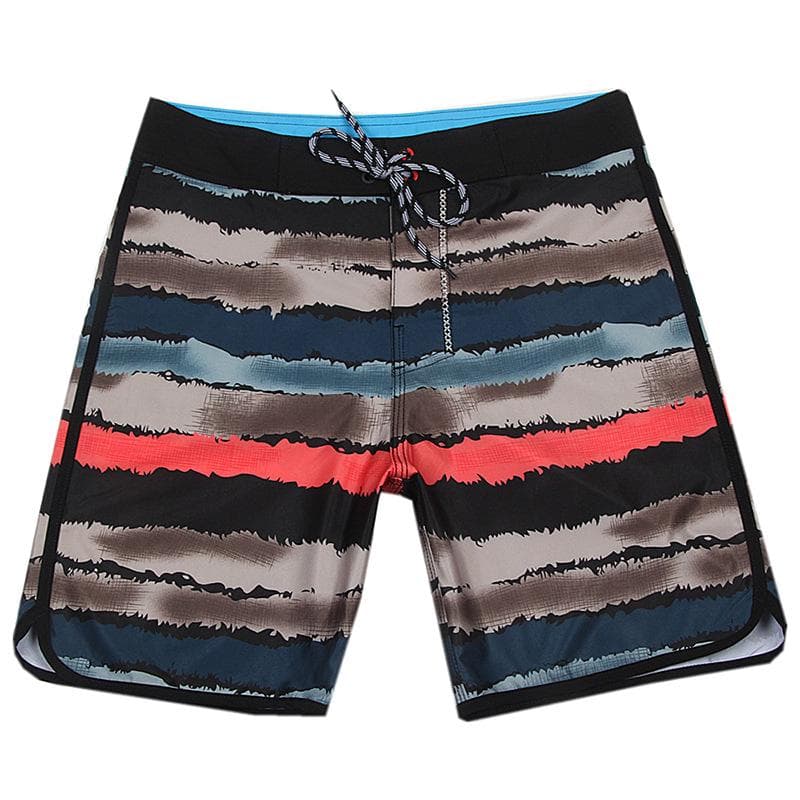 Men's Quick-Dry Elastic Beach Surf Shorts - Muscle Fit for Bodybuilding & Competition 36