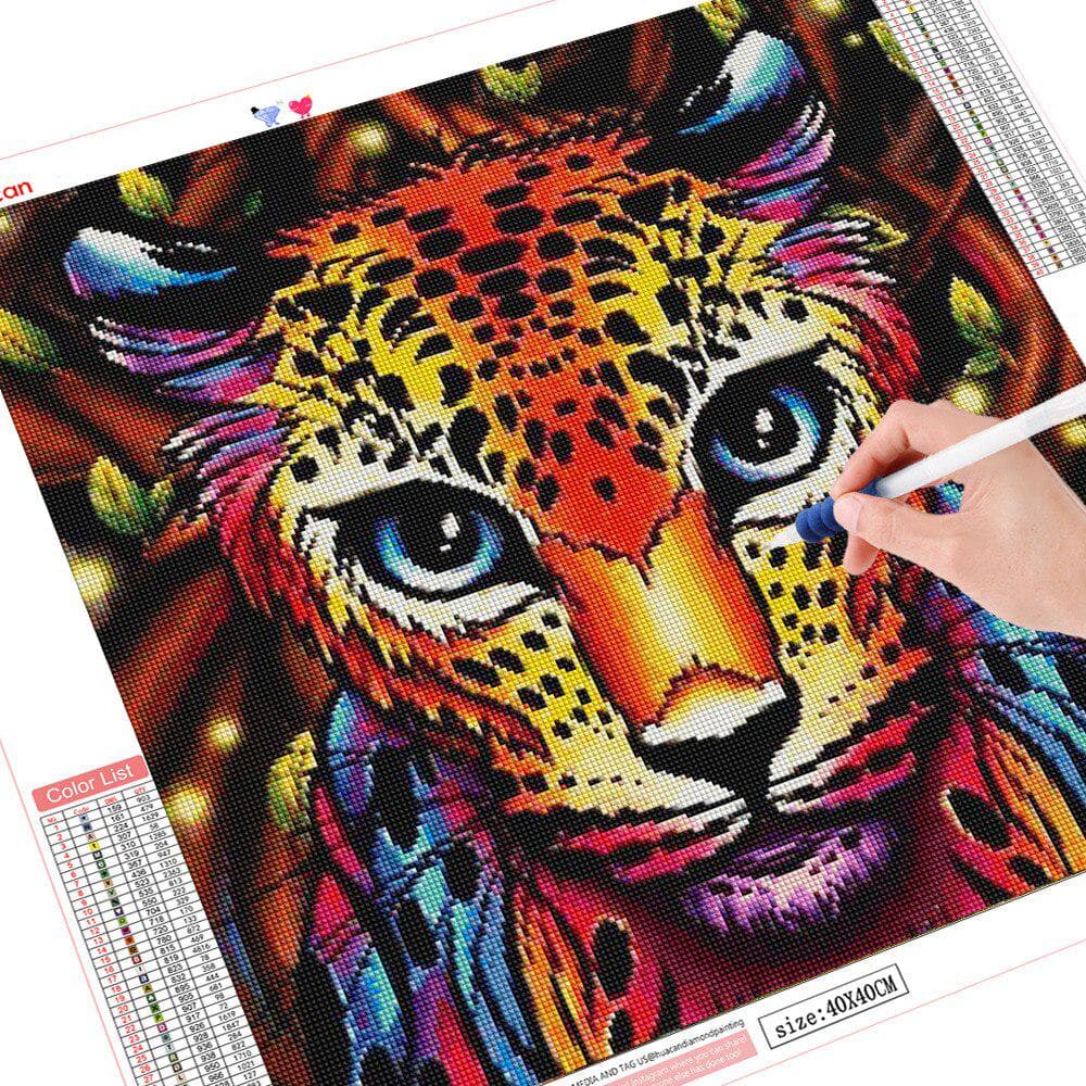Full Round Diamond Embroidery Cross Stitch Tiger Diamond Painting Animal Diamond 30x30