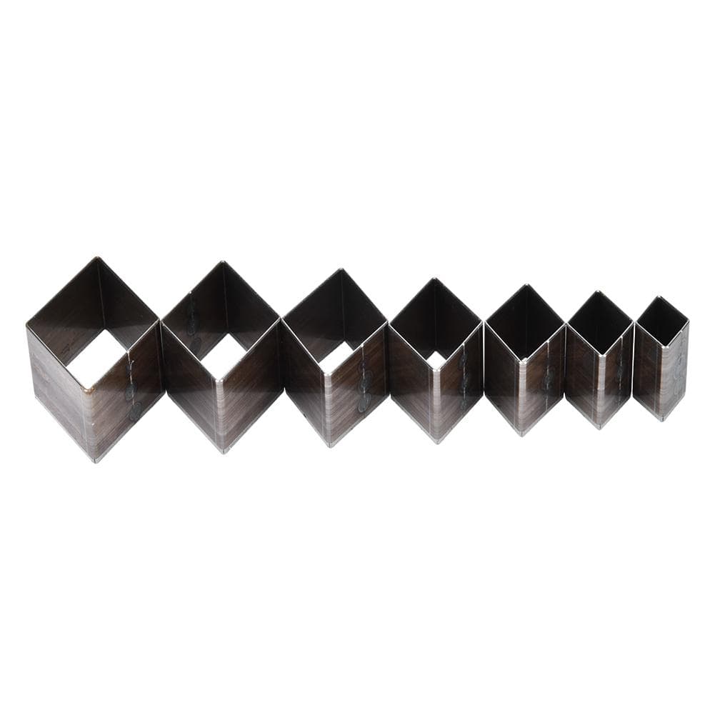 7Pcs 20-50mm Leather Diamond Shape Cutting Mold Die For Leather Cutter Leather Crafts