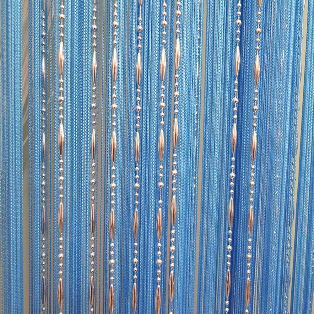 Decorative Chain Bead Dew Drop Crystal Glass Door Room Divider Door Curtain Curtain String Window blue